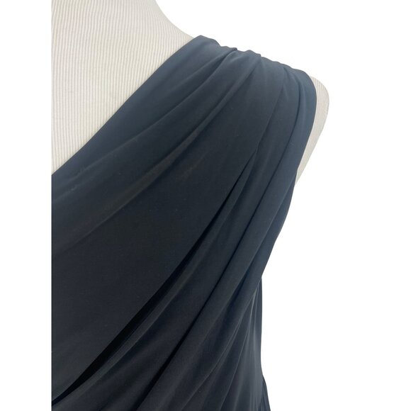 The Limited One-Shoulder Elegant Asymmetrical Ruched Evening Party Dress - Picture 8 of 16